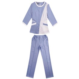 Manufacture of women's mid-sleeve suits for nurses, custom-made high-end round neck stitching dental nurses clothing, nurse clothing store SKU033 Manufacture of women's mid-sleeve suits for nurses, custom-made high-end round neck stitching dental nurses clothing, nurse clothing store SKU033